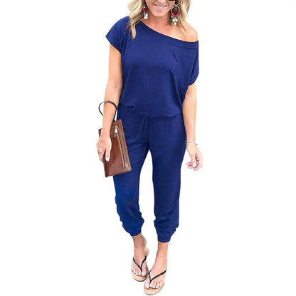 Women’s Off-Shoulder Stretch Jumpsuit
