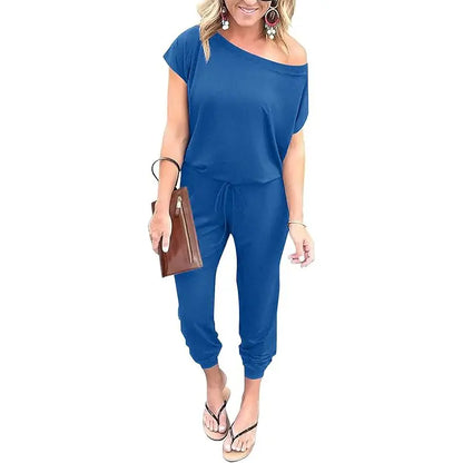 Women’s Off-Shoulder Stretch Jumpsuit