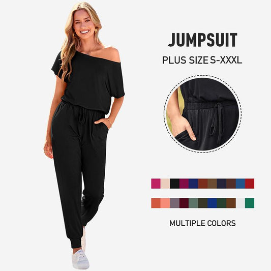 Women’s Off-Shoulder Stretch Jumpsuit