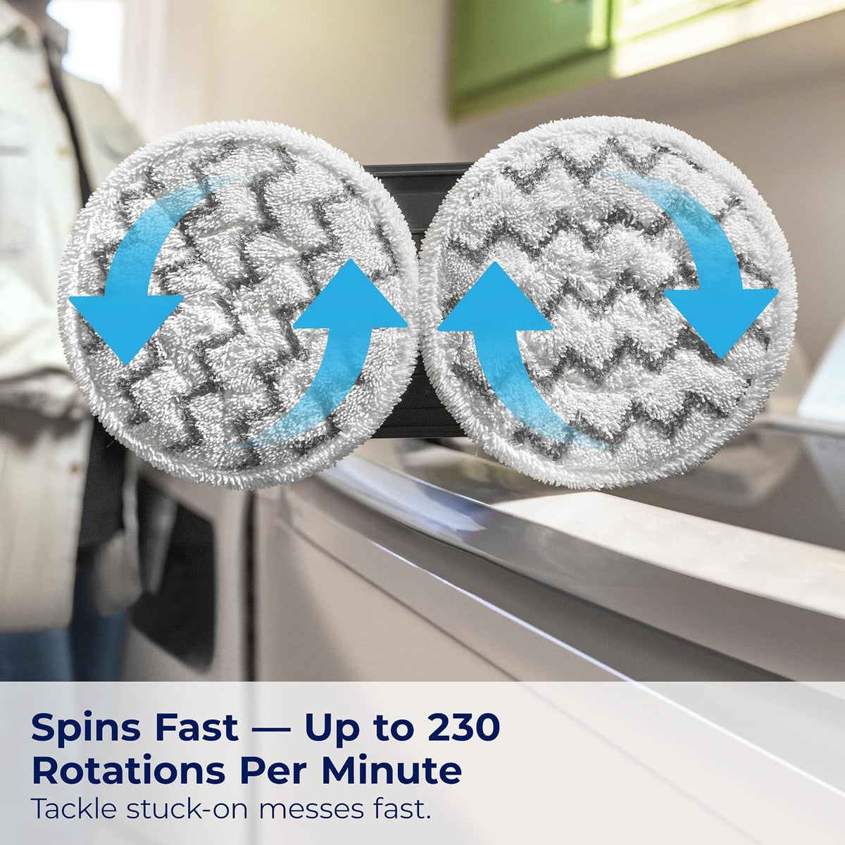 SmartSteam Spin Mop with Washable Pads