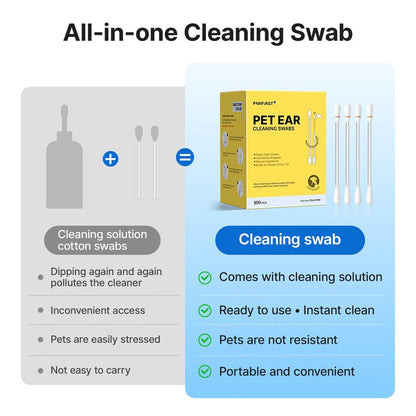 Snap-Release Pet Ear Cleaning Swabs
