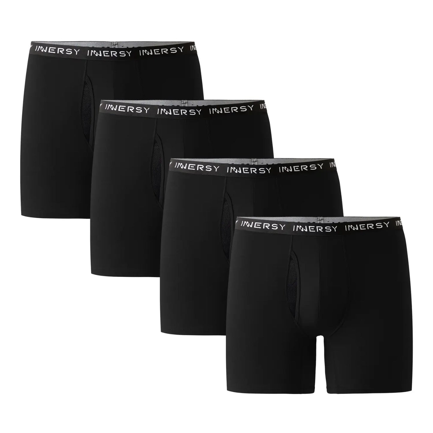 Men’s Plus-Size Breathable Boxer Briefs (Pack of 4)