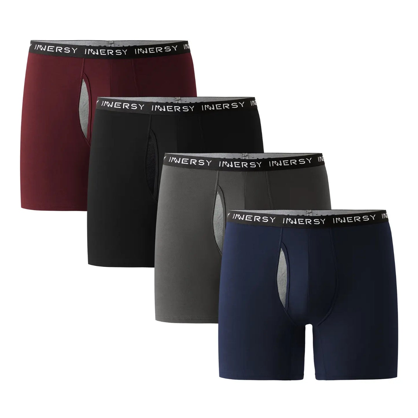 Men’s Plus-Size Breathable Boxer Briefs (Pack of 4)
